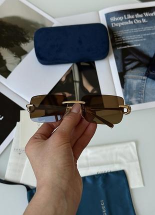 Очки гуччи gg1703s 003 brown/gold 55/17/140