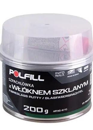 Шпатлівка зі скловолокном 200g "polfill" з затверджувачем 43113