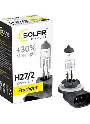 Лампа 12v_h27/2 27w + 30% starlight "solar" (1шт) 1228