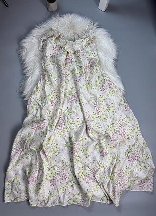 Плаття сукня сарафан з рюшами міді длинный сарафан с рюшами hm h&m