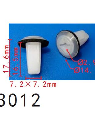 Кліпси c3012 під саморіз/кузов hyundai, honda, toyota (9751922000, 97519-22000, 14325) ( уп. 100 шт