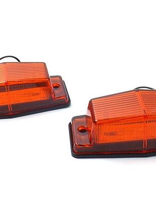 Габарит - помаранчевий - 130х55мм - 12/24v led 12 діодів "formplas" fr0221 (2шт)