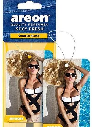 Освіжувач сухий лист - "areon" - sexy fresh - vanilla black (чорна ваніль) (10шт/уп)
