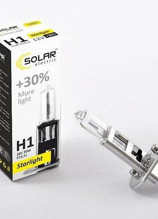 Лампа 12v h1 55w + 30% starlight "solar" (1шт) (1201) (10шт/уп)