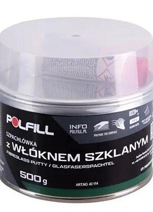 Шпатлівка зі скловолокном 500g "polfill" з затверджувачем 43114