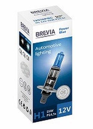 Лампа 12v h1 55w + 30% power blue "brevia"(12010pbc) (1шт/уп)