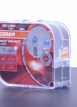 Лампа 12v h1 55w +130% night breaker "osram" (64150 nbl +130) (box-2шт) акція
