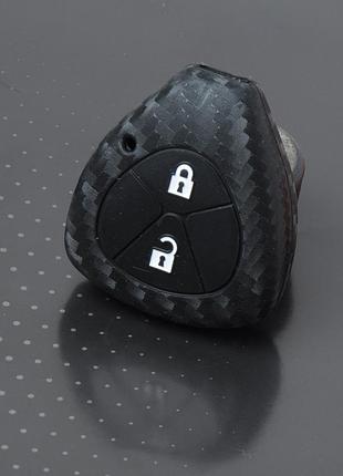 Чохол на пульт сигналізації силіконовий toyota zb 2 carbon 909 (3902)