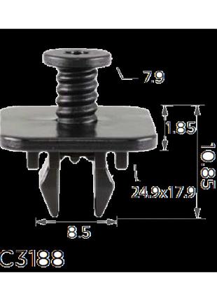 Кліпси c3188 vw, audi, seat, skoda (wht005263, wht-005-263) (уп.100шт)
