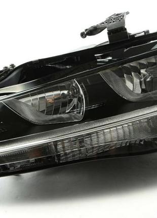 Фара передняя audi a4 (b8) 2012-2016, левая, электрическая регулировка, с корректором, без ламп (h7/h7/psx26w/pwy24w) белая, depo,
