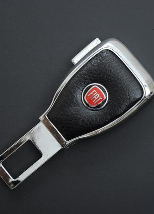 Заглушка ременя безпеки метал "fiat" (1шт) цинк.сплав + шкіра (тип №5)