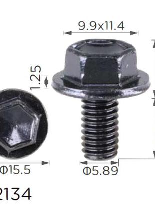 Гвинт h2134 з шайбою toyota,lexus m6 (90105-06137, 9010506137, 19700) ( уп. 100 шт.)
