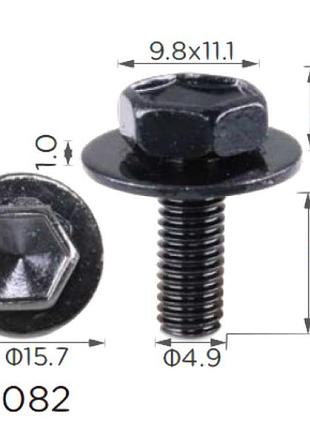 Гвинт h2082 з шайбою toyota, lexus (9011905021, 90119-05021, 19801) ( уп. 100 шт.)