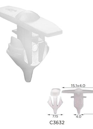 Кліпси c3632 ущільнювача volkswagen 7h0837485 (уп. 100шт.)