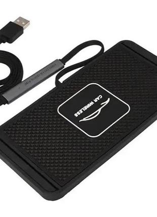 Килимок антиковзаючий з бездротовою зарядкою car wireless 15w abt9479