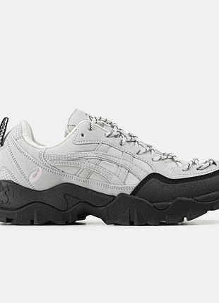 Серые кроссовки унисекс asics gel pickax oyster grey black х ассикс 45