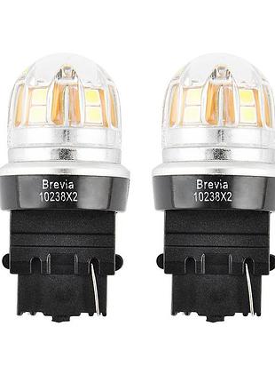 Світлодіод 12/24v p27(3156) білий p27w 15x2835smd 330lm 6000k "brevia" canbus №10238 (2шт)