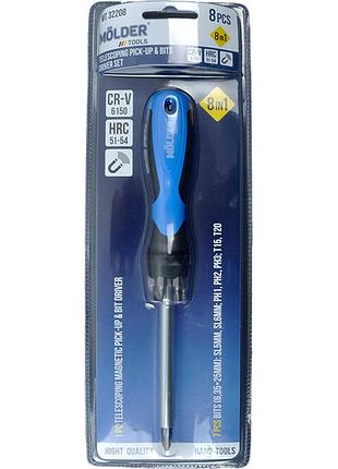 Викрутка + насадки 8в1 "molder" мт32208