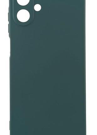 Чехол silicone case для samsung galaxy a07 / a075 бампер с микрофиброй зеленый