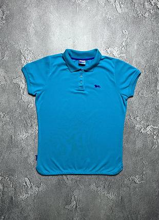 Vintage винтажная женская футболка поло lonsdale лонсдейл big logo casual кэжуал size 18 размер 18