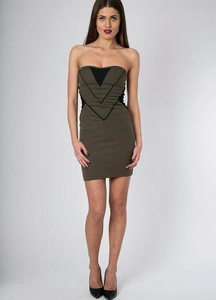 Платье bershka 5651/260/548 женск. хаки s (68 176)