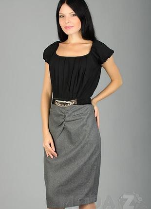 Плаття elisabetta franchi wbf-11412*18 жіночий. з поясом чорно/сірий 38 (46 090)