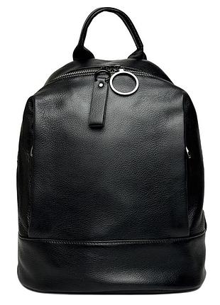 Модный женский рюкзак натуральная кожа черный арт.688 black vivaverba україна - (китай)