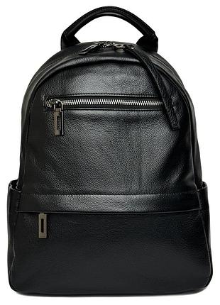 Модный женский рюкзак натуральная кожа черный арт.723 black vivaverba україна - (китай)