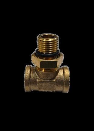 Фітінг трійник горизонтальний латунь m16x1.5 mm різьба зовнішня 2xm16x1.5mm різьба внутрішня