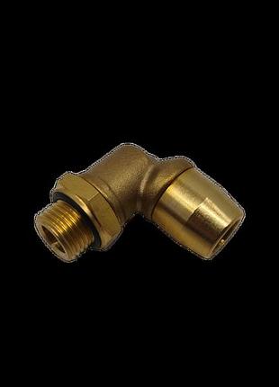 Фітінг кутовий поворотний латунь d8mm аварійне різьбове m22x1.5mm різьба зовнішня