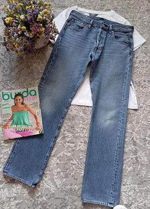 Мужские джинсы levi's 501 premium из юбилейной коллекции размер w30/l32 синий