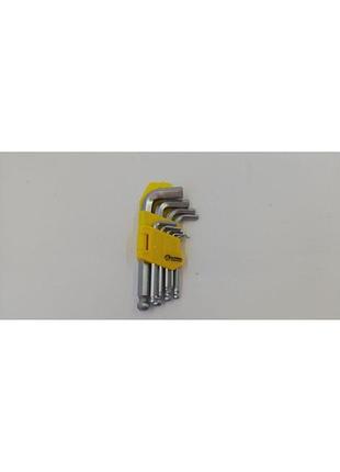Набір ключів шестиграних+шар torx стандарт 1,5-10мм 9 предметів