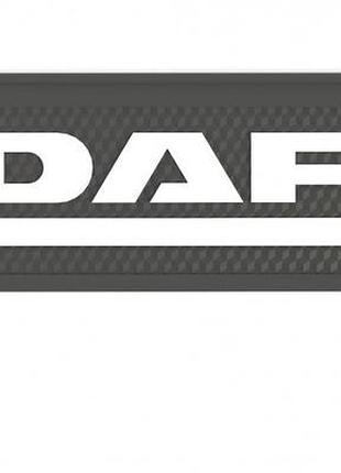 Брызговик передний с надписью daf 650x190mm черный выпуклый 3d (цена за 2 шт)