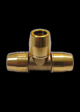 Аварійне з'єднання трійник латунь 3xd10mm аварійне розбірне