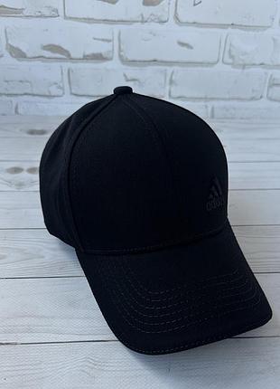 Черная хлопковая бейсболка adidas (люкс)