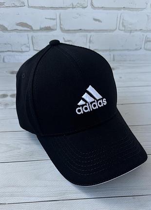 Черная хлопковая бейсболка adidas (люкс)
