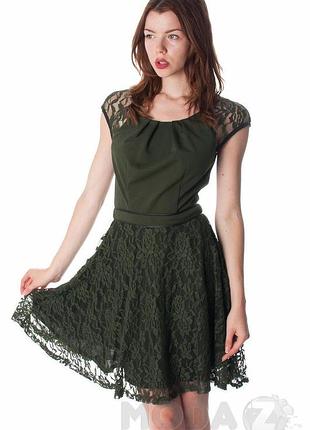 Платье morgan 76-5534*91 rodo женск. хаки xs (88 910)