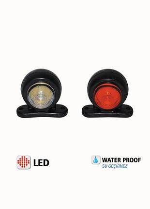 Ліхтар габарит ріжок діод led 12/24 короткий "міні" l/r