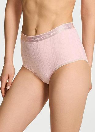 Женские трусики victoria's secret (2729986598491) logo heart pointelle modern brief s розовые