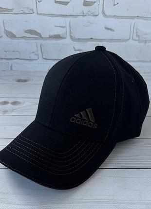 Черная хлопковая бейсболка adidas (люкс)