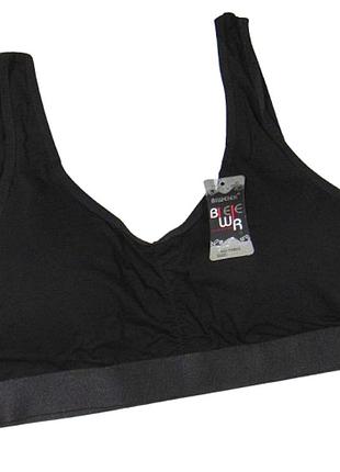 Топ - бюстгальтер хлопок 5xl-6xl черный biweier 0803