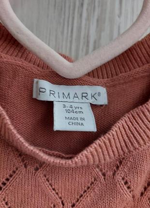 Брендовое платье primark для девочки 3-4р 5