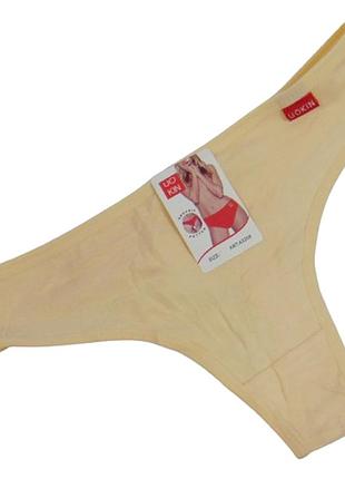 Стринги хлопковые uokin 3208 xl бежевые