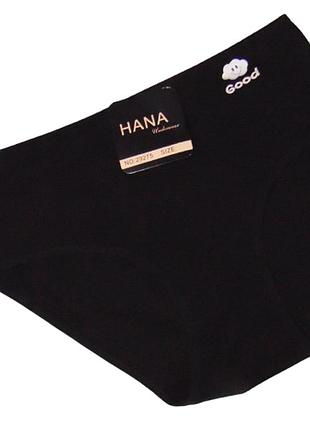 Жіночі труси бавовна xl чорні hana 29275