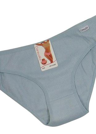 Жіночі трусики в рубчик careuokin 5987 2xl блакитні