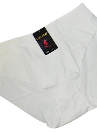 Бесшовные трусики слипы с сеточкой сзади xl молочные lulola 865