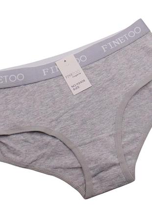 Трусики із широкою гумкою xl сірі finetoo 2408