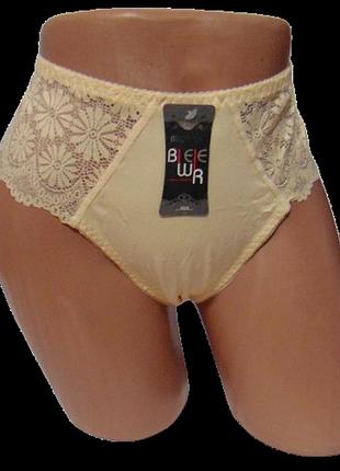 Трусики бразилиана хлопок biweier 3024 2xl бежевые