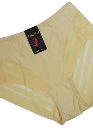 Безшовні трусики сліпи із сіточкою 3xl бежеві lulola 1081