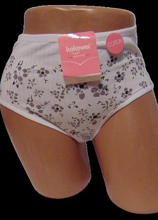 Трусы женские крупный рубчик kokowei 3252 2xl белые